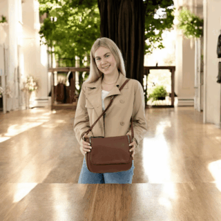 Τσάντα ώμου emily & noah Tours RUE 09 μεγάλη καφέ