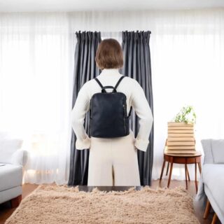 σακίδιο πλάτης emily & noah RUE 09 medium μαύρο