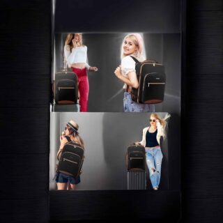 Σακίδιο ταξιδιού για γυναίκες 40L Carry on 17.3″ WB2029 black