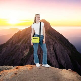 Τσάντα Ώμου emily & noah Cairo Μεσαία σε χρώμα  Λάιμ