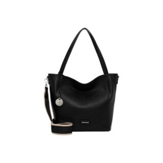 Τσάντα Ώμου  Enna Μεσαία Λεπτό Συνθετικό με Λογότυπο black