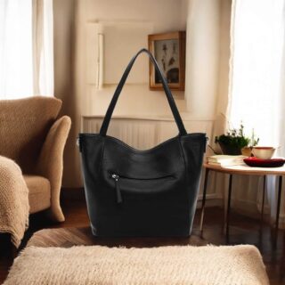 Τσάντα Ώμου emily & noah Enna Μεσαία Λεπτό Συνθετικό με Λογότυπο black