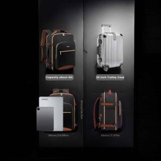 Σακίδιο ταξιδιού για γυναίκες 40L Carry on 17.3″ WB2029 black