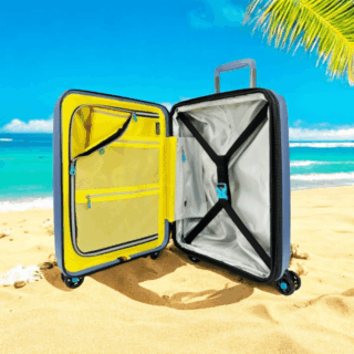 BG Berlin Σετ Βαλίτσες expandable 54cm-77cm Enduro Polypropylene Ice Blue