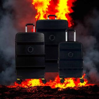 BG Berlin Σετ Βαλίτσες expandable 55-70-81cm Zip 2 Black