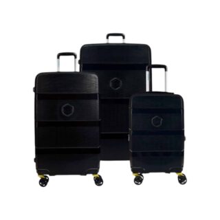 BG Berlin Σετ Βαλίτσες expandable 55-70-81cm Zip 2 Black