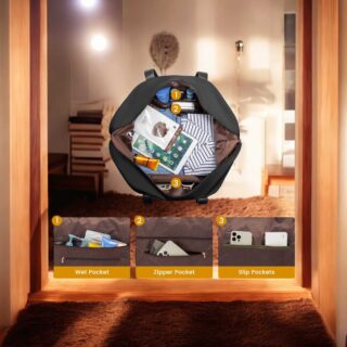 Σετ Σακ βουαγιαζ ταξιδιού γυναικείο με νεσεσέρ και τσάντα χειρός 56 L Lovevook UB2098 black