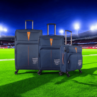 Diplomat Σετ 3 Βαλίτσες Μπλε Υφασμάτινες με 4 Ρόδες 79cm