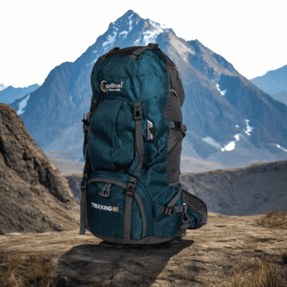 Σακίδιο ορειβασίας αδιάβροχο Ταξιδιού 60L Camping 1488 Πετρόλ