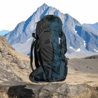 Σακίδιο ορειβασίας αδιάβροχο Ταξιδιού 60L Camping 1488 Πετρόλ