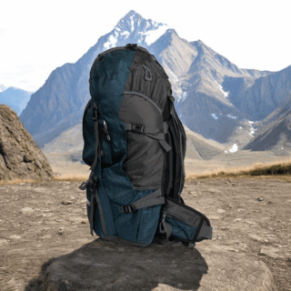 Σακίδιο ορειβασίας αδιάβροχο Ταξιδιού 60L Camping 1488 Πετρόλ