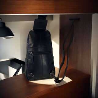 Diplomat LV88 Μαύρο Δερμάτινο Τσαντάκι Crossbody