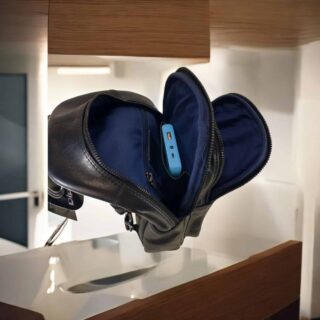 Diplomat LV88 Μαύρο Δερμάτινο Τσαντάκι Crossbody