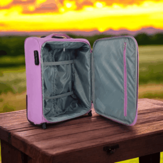 Diplomat Υφασμάτινη Βαλίτσα Καμπίνας Λιλά 55cm με 2 Ρόδες