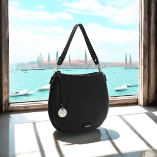 Τσάντα emily & noah Enna Μεσαία Λεπτό Συνθετικό με Φερμουάρ black