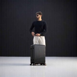 Newcom N1490/60 Βαλίτσα Μεσαία Μαύρη ABS+PC 20kg