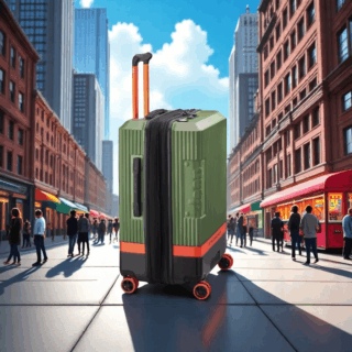 Jeep Βαλίτσα μεσαία expandable 68.5cm Green