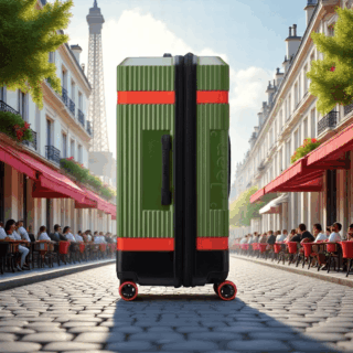 Jeep Βαλίτσα πολύ μεγάλη expandable 80cm Green