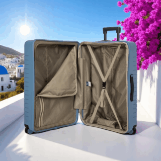 B|Y Βαλίτσα μεγάλη expandable 79cm Ulisse Grey Blue