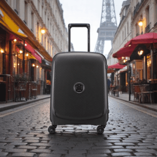 Delsey Belmont Plus Βαλίτσα Καμπίνας Slim 55cm Μαύρη