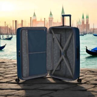 american tourister Spinner Exp Μεγάλη Βαλίτσα Σκληρή Midnight Blue