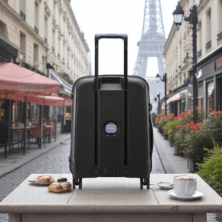 Delsey Belmont Plus Βαλίτσα Καμπίνας Slim 55cm Μαύρη