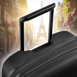 Delsey Belmont Plus Βαλίτσα Καμπίνας Slim 55cm Μαύρη