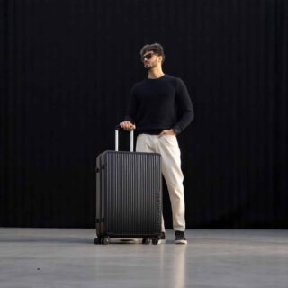 Newcom N1490/70 Βαλίτσα Μεγάλη Μαύρη με Ρόδες ABS+PC