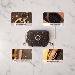 Foxer 900V213F Τσάντα Χιαστί Γυναικεία Καφέ Δερματίνη PVC