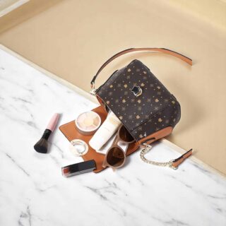 Foxer 900V213F Τσάντα Χιαστί Γυναικεία Καφέ Δερματίνη PVC