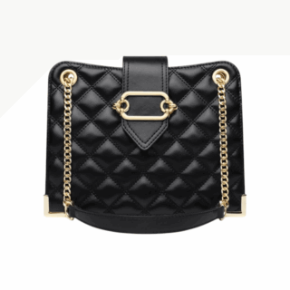 Foxer 985040F Τσάντα Χιαστί Γυναικεία Μαύρη Δερμάτινη