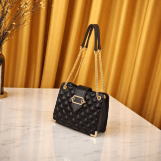 Foxer 985040F Τσάντα Χιαστί Γυναικεία Μαύρη Δερμάτινη