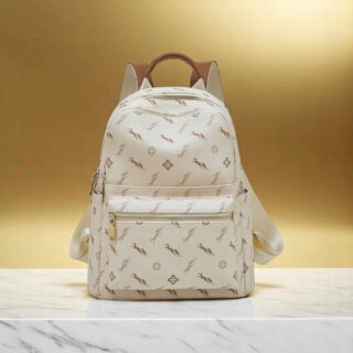 Γυναικείο Σακίδιο Πλάτης Foxer 900165F Μπέζ PVC