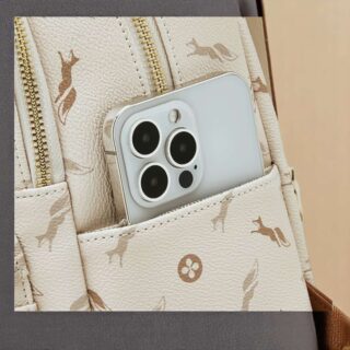 Γυναικείο Σακίδιο Πλάτης Foxer 900165F Μπέζ PVC