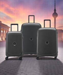 Delsey Belmont Plus Μαύρο Σετ Βαλίτσες 55-70.5-83cm