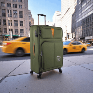 Diplomat Venice Βαλίτσα Υφασμάτινη Πράσινη 79εκ. 4 Ρόδες