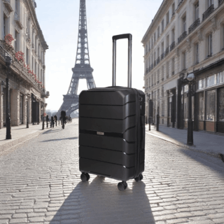 Βαλίτσα Καμπίνας Cardinal 2016Plus Μαύρη με Αποσπόμενα Ροδάκια