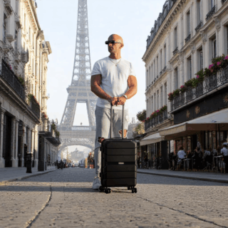 Βαλίτσα Καμπίνας Cardinal 2016Plus Μαύρη με Αποσπόμενα Ροδάκια