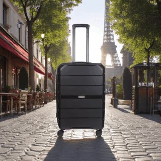 Βαλίτσα Καμπίνας Cardinal 2016Plus Μαύρη με Αποσπόμενα Ροδάκια