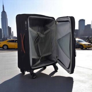 Diplomat Venice Βαλίτσα Υφασμάτινη Μαύρη 68εκ. 4 Ρόδες