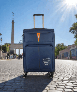 Diplomat Venice Βαλίτσα Υφασμάτινη Μπλε 68εκ. 4 Ρόδες