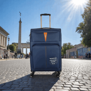 Diplomat Venice Βαλίτσα Υφασμάτινη Μπλε 68εκ. 4 Ρόδες