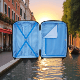 Delsey Anvers Βαλίτσα Μεγάλη 75.5cm Expandable Μπλε Teal