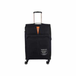 Diplomat Venice Βαλίτσα Υφασμάτινη Μαύρη 68εκ. 4 Ρόδες