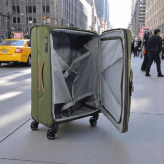 Diplomat Venice Βαλίτσα Υφασμάτινη Πράσινη 79εκ. 4 Ρόδες