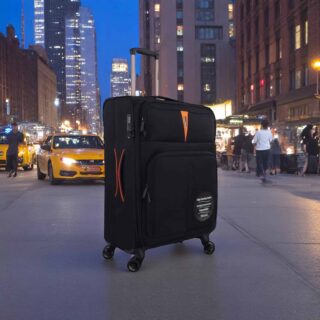 Diplomat Venice Βαλίτσα Υφασμάτινη Μαύρη 68εκ. 4 Ρόδες