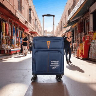 Diplomat Venice Βαλίτσα Υφασμάτινη Μπλε 55εκ. 4 Ρόδες