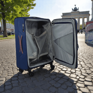 Diplomat Venice Βαλίτσα Υφασμάτινη Μπλε 68εκ. 4 Ρόδες