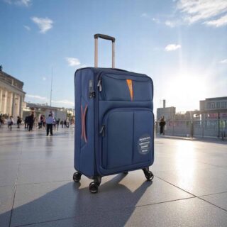 Diplomat Venice Βαλίτσα Υφασμάτινη Μπλε 68εκ. 4 Ρόδες