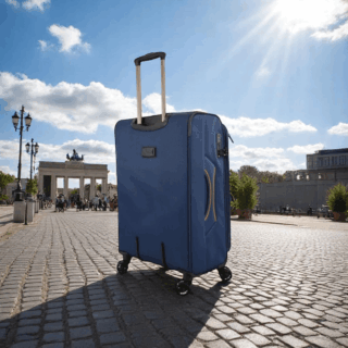 Diplomat Venice Βαλίτσα Υφασμάτινη Μπλε 68εκ. 4 Ρόδες